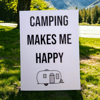 Sticker - Camping makes me happy - Travelers Trade Post