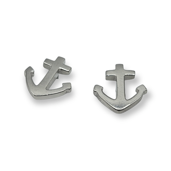 Anchor Sterling Silver Stud Earrings - Travelers Trade Post