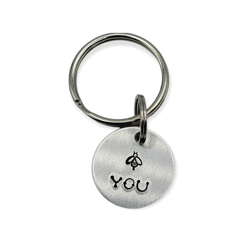 "Bee You" Hand Stamped Keychain - Travelers Trade Post