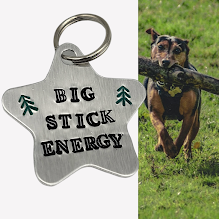 "Big Stick Energy" Dog Tag Star Shape - Travelers Trade Post
