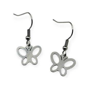 Butterfly - Stainless Hook Earrings - Travelers Trade Post
