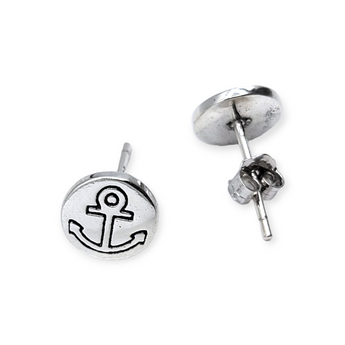 Anchor pendant Sterling Silver Stud Earrings - Travelers Trade Post
