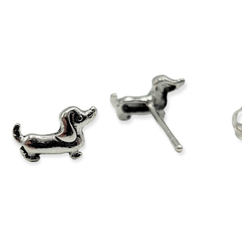 Dachshund Sterling Silver Stud Earrings - Travelers Trade Post