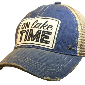 "On Lake Time" Unisex Snapback Cap Royal blue - Travelers Trade Post
