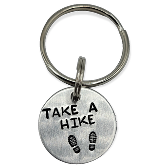 "Take A Hike" Hand Stamped Keychain - Travelers Trade Post