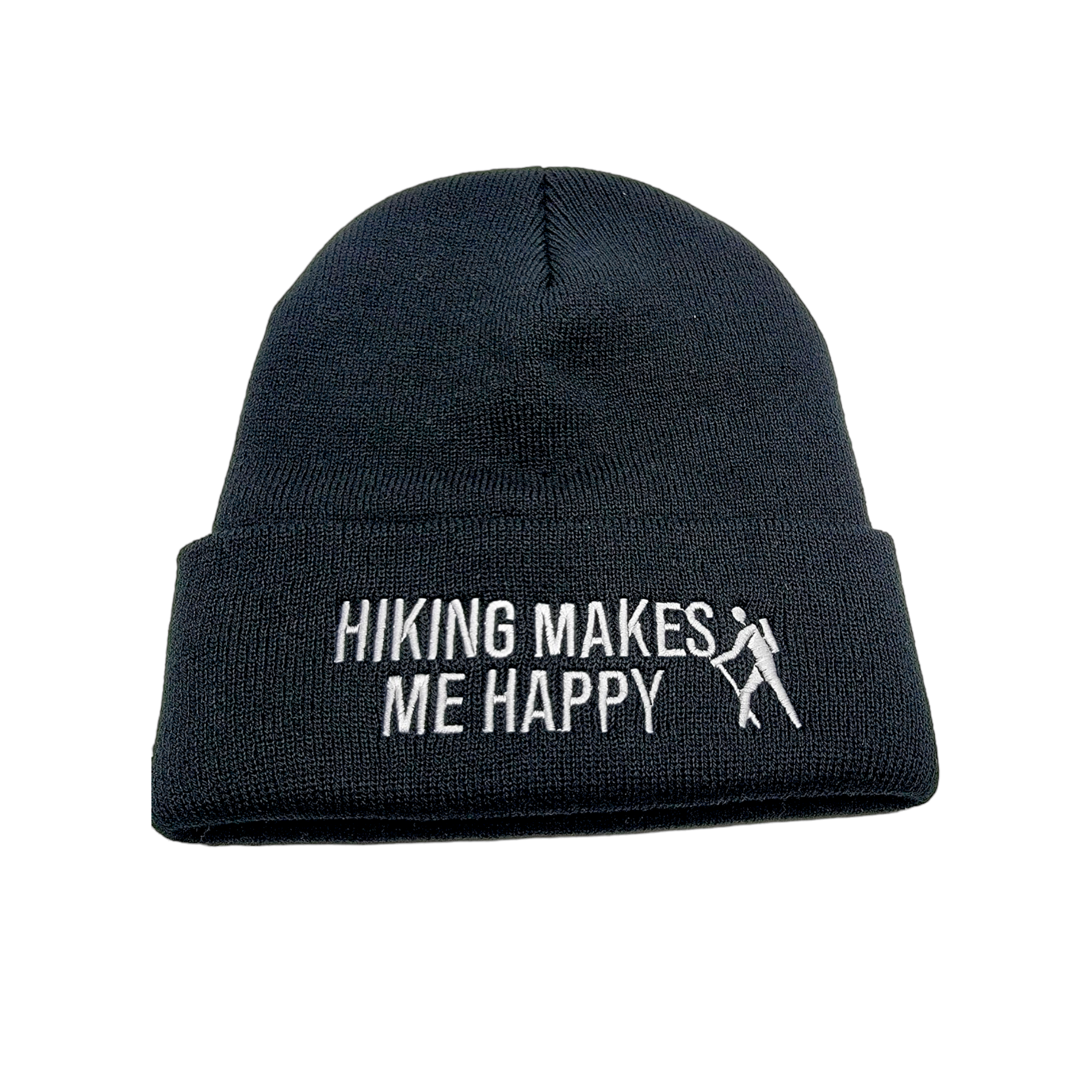 "Hiking makes me happy" - Adult Beanie - 4 colors - Travelers Trade Post