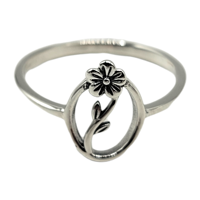 Flower - .925 Sterling Silver Ring - Travelers Trade Post