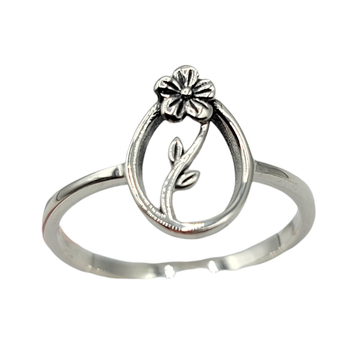 Flower - .925 Sterling Silver Ring - Travelers Trade Post
