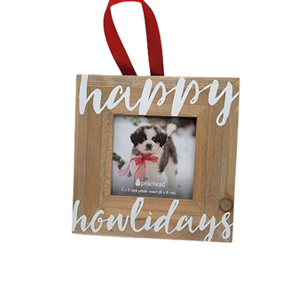 "Happy Howlidays" Wooden picture frame Ornament - Travelers Trade Post
