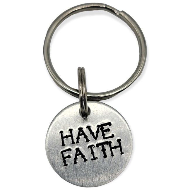 "Have Faith" Hand Stamped Keychain - Travelers Trade Post