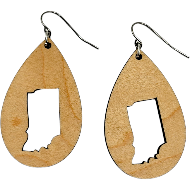 Indiana Wood Drop Earrings - Travelers Trade Post