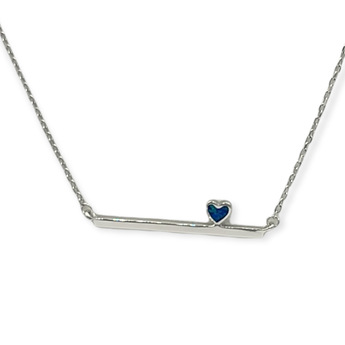 My Heart is on the line Sterling Silver Necklace - Blue Lab Opal - Travelers Trade Post