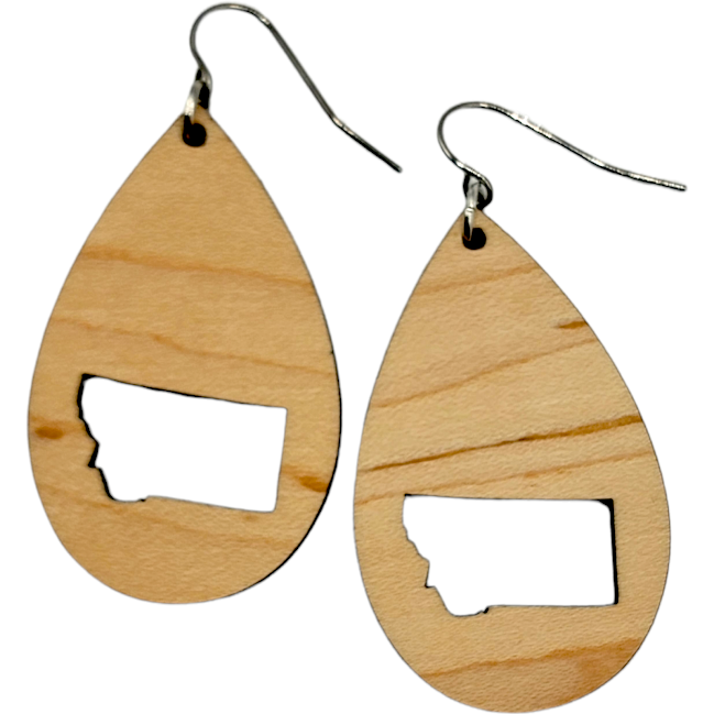 Montana Wood Drop Earrings - Travelers Trade Post
