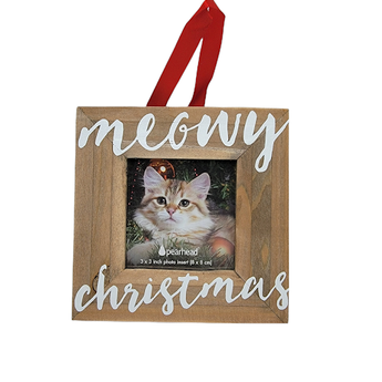 Meowy Christmas Wooden Ornament - Travelers Trade Post