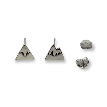 Mountain Sterling Silver Stud Earrings - Travelers Trade Post