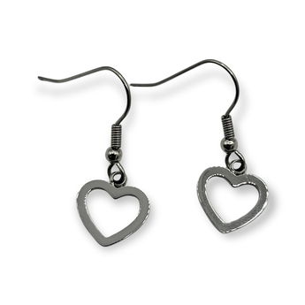 Open Hearted - Stainless Hook Earrings - Travelers Trade Post