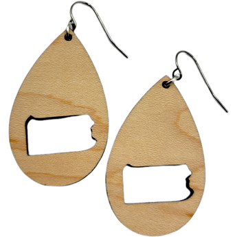Pennsylvania Wood Drop Earrings - Travelers Trade Post