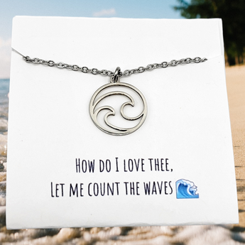 Wave Necklace - message necklace - Travelers Trade Post