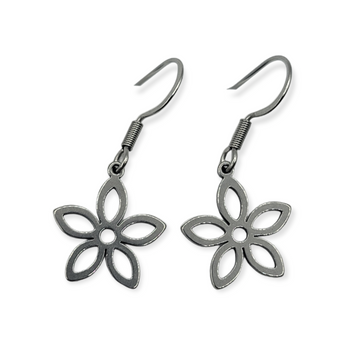 Flower earrings - Hook drop Earrings - Travelers Trade Post