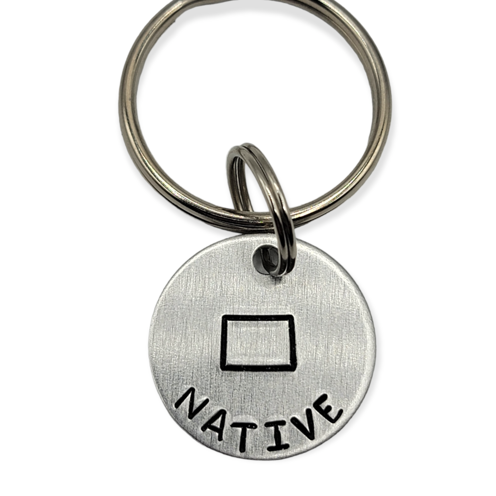 "NATIVE" (PICK YOUR STATE) Keychain - customized to your state US only - Travelers Trade Post