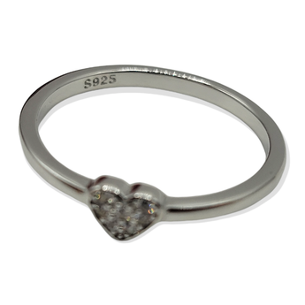 Heart - CZ/Sterling Silver Ring - Travelers Trade Post