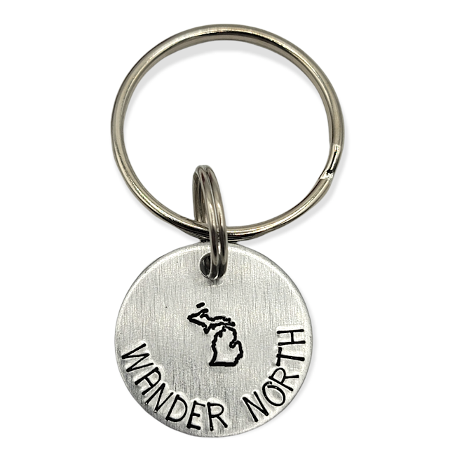 "Wander North" Keychain (CHOOSE STATE) - Travelers Trade Post