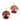 Pink and red circle Wood/ Resin drop earrings - Travelers Trade Post
