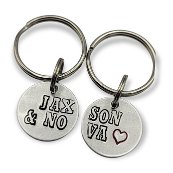Couples Keychain - ADD YOUR NAMES - personalized keychain SET (2 keychains) - Travelers Trade Post