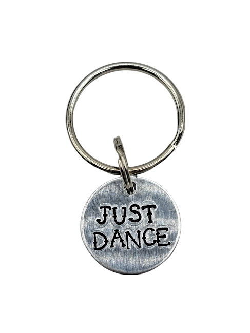 "Just Dance" Hand Stamped Keychain - Travelers Trade Post