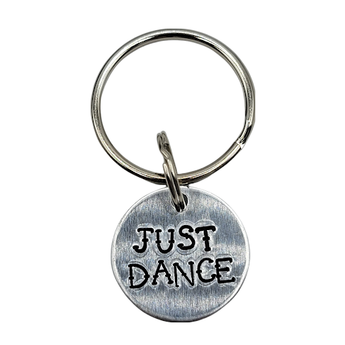 "Just Dance" Hand Stamped Keychain - Travelers Trade Post