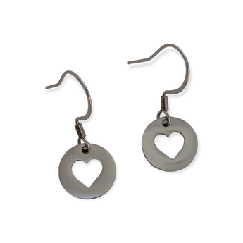 Open your heart Stainless Steel Drop Earrings - Travelers Trade Post