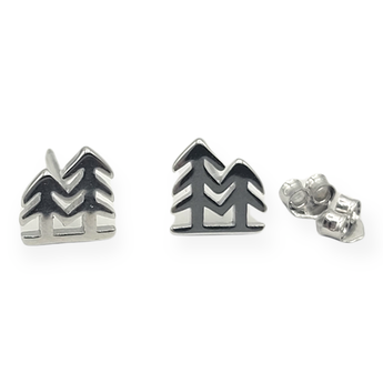 Pine Trees .925 Sterling Silver Stud earrings - Travelers Trade Post