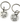 She's / He's a Keeper" couples set - personalized keychain SET (2 keychains) - Travelers Trade Post