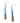Sky Blue Wood/ Resin drop earrings - Travelers Trade Post