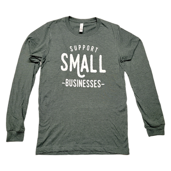 "Support Small Businesses" Long sleeve Unisex - Travelers Trade Post