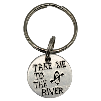 "Take me to the river" Kayaker Keychain - Travelers Trade Post