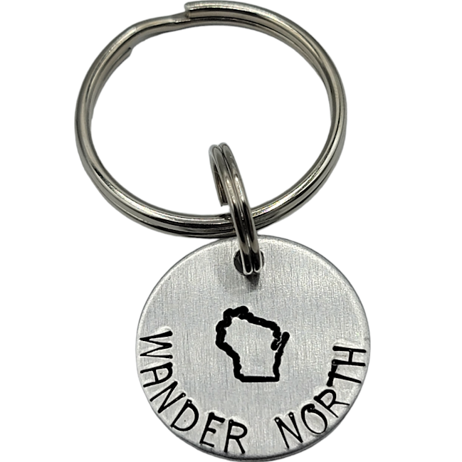 "Wander North" Keychain (CHOOSE STATE) - Travelers Trade Post