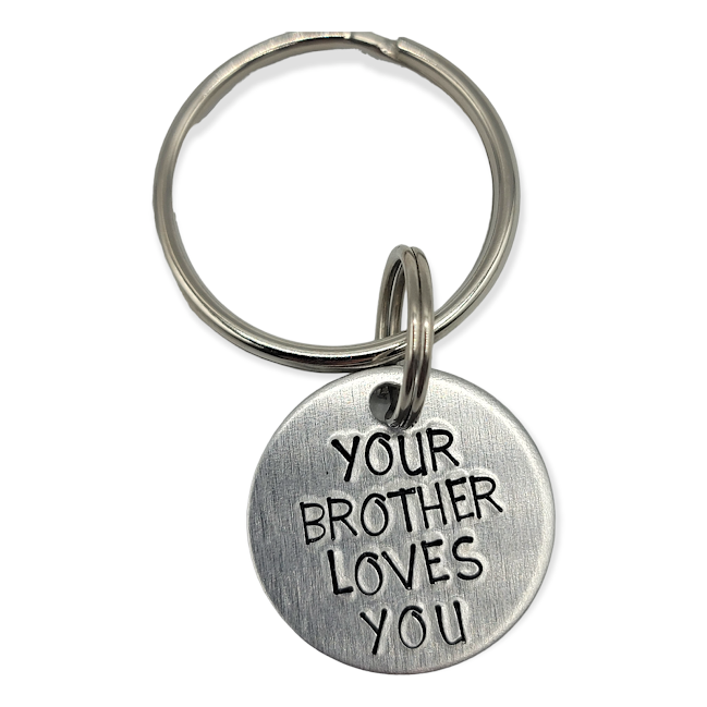 "Your Sister/Brother/Siblings/Sibling Loves You" Keychain (pick design) - Travelers Trade Post